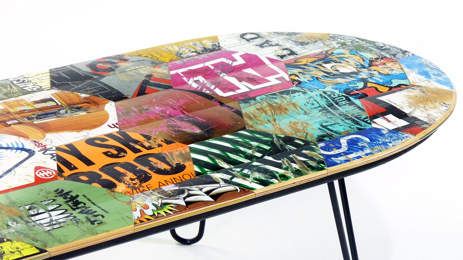 Hex Skateboard Tile Coffee Table | Recycled Skateboard Furniture